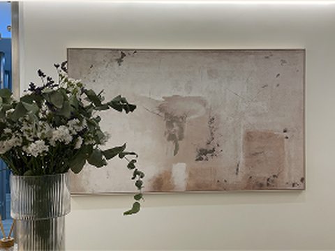 Detalle de la sala de espera de la clínica de Madrid